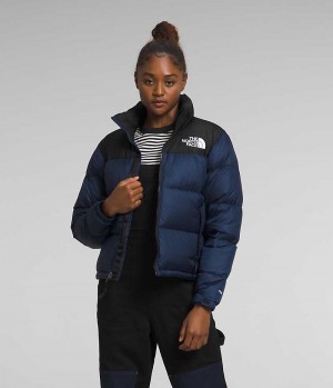 The North Face 1996 Retro Nuptse Dunjakke Dame Marineblå Svarte | NORGE EHZYMJ