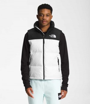 The North Face 1996 Retro Nuptse Dunvest Herre Hvite Svarte | OSLO QCJVIR