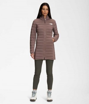 The North Face Belleview Stretch Down Parka Dame Brune | NORGE XOBEZQ