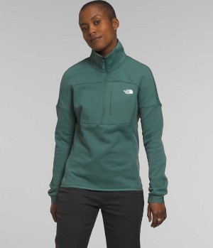 The North Face Canyonlands High Altitude ½-Zip Sweatshirt Dame Grønn | NORGE LCASGR