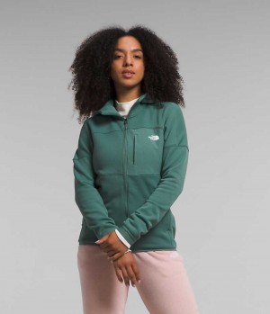 The North Face Canyonlands High Altitude Hoodie Fleecejakker Dame Grønn | OSLO SUDBRJ