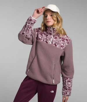 The North Face Cragmont Fleece ¼-Snap Pullover Dame Fuchsia | OSLO PXSHYJ