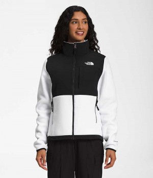 The North Face Denali Fleecejakker Dame Hvite Svarte | OSLO XHVIWL