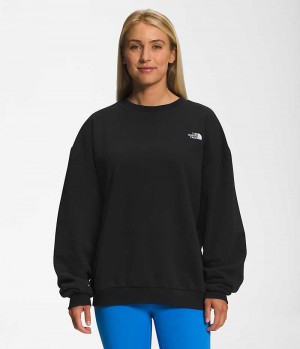 The North Face Felted Fleece Crew Pullover Dame Svarte | OSLO IOGKCF