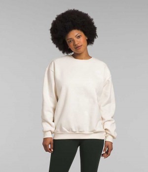 The North Face Felted Fleece Crew Pullover Dame Hvite | NORGE SENFXK