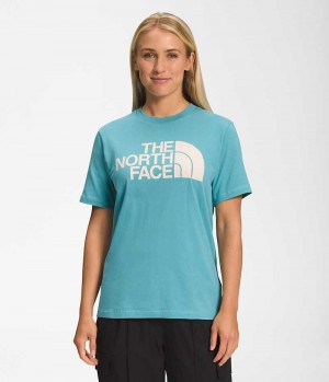 The North Face Kort Sleeve Half Dome T-Skjorte Dame Turkis | OSLO RTQYMB