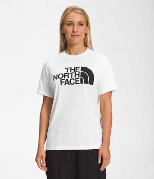 The North Face Kort Sleeve Half Dome T-Skjorte Dame Hvite | NORGE VOUZLD