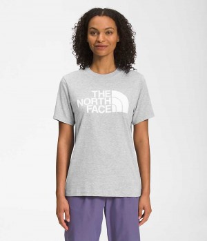 The North Face Kort Sleeve Half Dome T-Skjorte Dame Lyse Grå | NORGE CEIYJZ