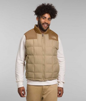 The North Face Lhotse Reversible Dunvest Herre Khaki | NORGE KMBRHN