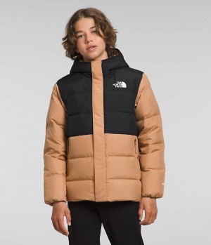 The North Face North Down Fleece-Forede Parka Gutt Khaki Svarte | OSLO UDBVZQ