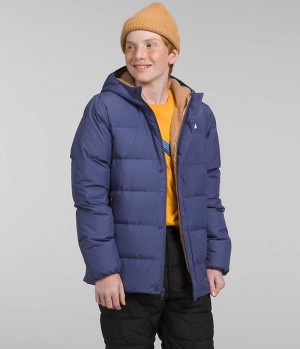 The North Face North Down Fleece-Forede Parka Gutt Blå | NORGE NSXIRJ