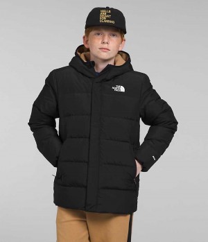 The North Face North Down Fleece-Forede Parka Gutt Svarte | OSLO FKVPRB