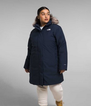 The North Face Plus Arctic Parka Dame Marineblå | NORGE ILFPBJ