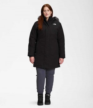 The North Face Plus Arctic Parka Dame Svarte | NORGE JXNMWS