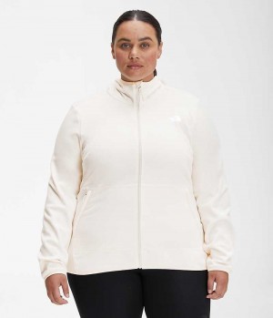 The North Face Plus Canyonlands Hoodie Fleecejakker Dame Hvite | NORGE LBSNIY