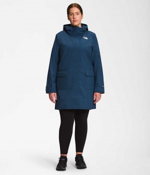 The North Face Plus City Breeze Rain II Parka Dame Blå | OSLO JSNTGW