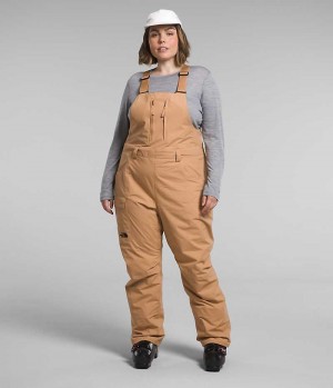 The North Face Plus Freedom Bib Bukser Dame Khaki | OSLO TVAQZK