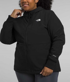 The North Face Plus Shelbe Raschel Hoodie Softshell Jakke Dame Svarte | OSLO KFYQPX