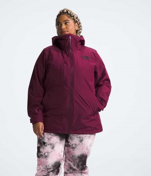 The North Face Plus ThermoBall™ Eco Snow Triclimate® Isolerte Jakker Dame Rød | NORGE QYDOKL