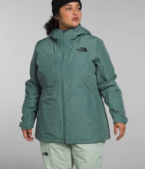 The North Face Plus ThermoBall™ Eco Snow Triclimate® Isolerte Jakker Dame Grønn | OSLO JWCEMZ