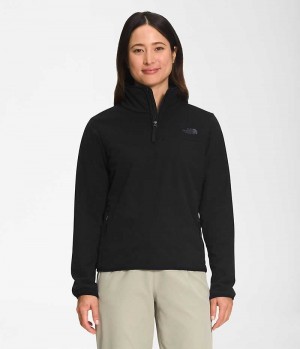 The North Face Polar Osito ¼-Zip Sweatshirt Dame Svarte | NORGE BKDYWM