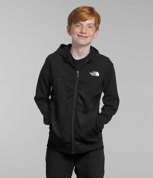 The North Face TNF™ Tech Full-Zip Hoodie Fleecejakker Gutt Svarte | OSLO KFPJAG