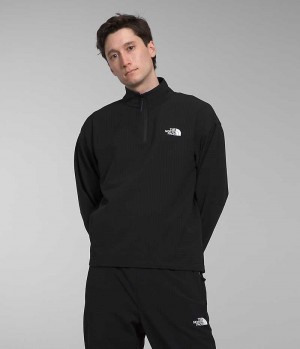 The North Face Tekware™ Grid ¼-Zip Pullover Herre Svarte | OSLO QKEFLI