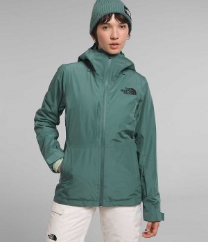 The North Face ThermoBall™ Eco Snow Triclimate® Isolerte Jakker Dame Grønn | NORGE JDWVNC