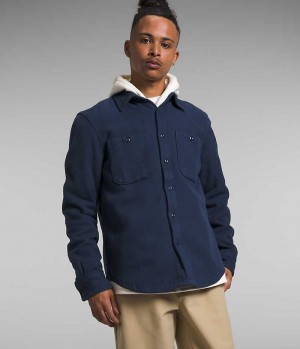 The North Face Valley Twill Flannel Skjorte Herre Marineblå | NORGE EMSIFP