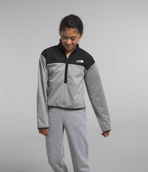 The North Face Vinter Warm ½-Zip Sweatshirt Jente Grå | NORGE FQADNM