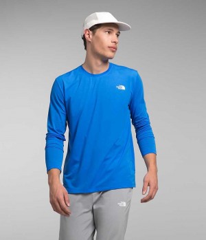 The North Face Wander Long Sleeve T-Skjorte Herre Blå | OSLO YHPLFZ