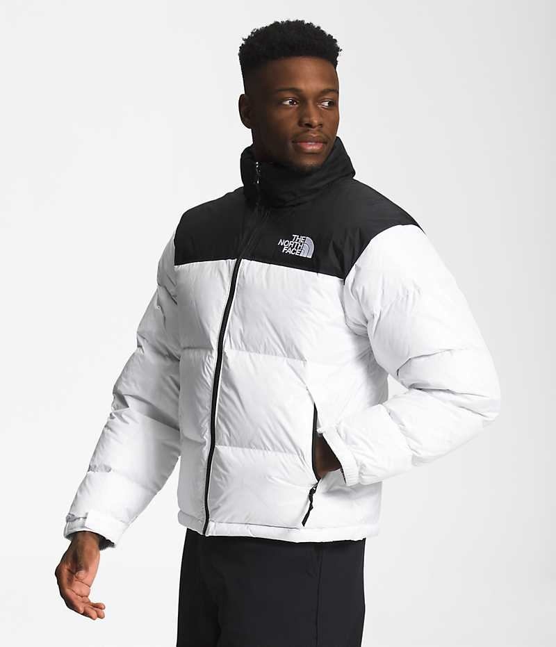 The North Face 1996 Retro Nuptse Dunjakke Herre Hvite Svarte | OSLO HAKNXB