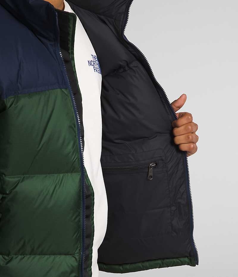 The North Face 1996 Retro Nuptse Dunjakke Herre Grønn Marineblå | NORGE MIYPEX