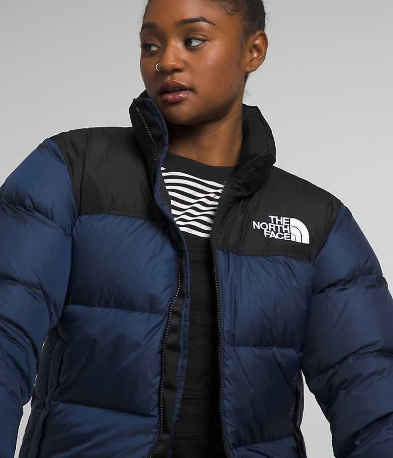 The North Face 1996 Retro Nuptse Dunjakke Dame Marineblå Svarte | NORGE EHZYMJ