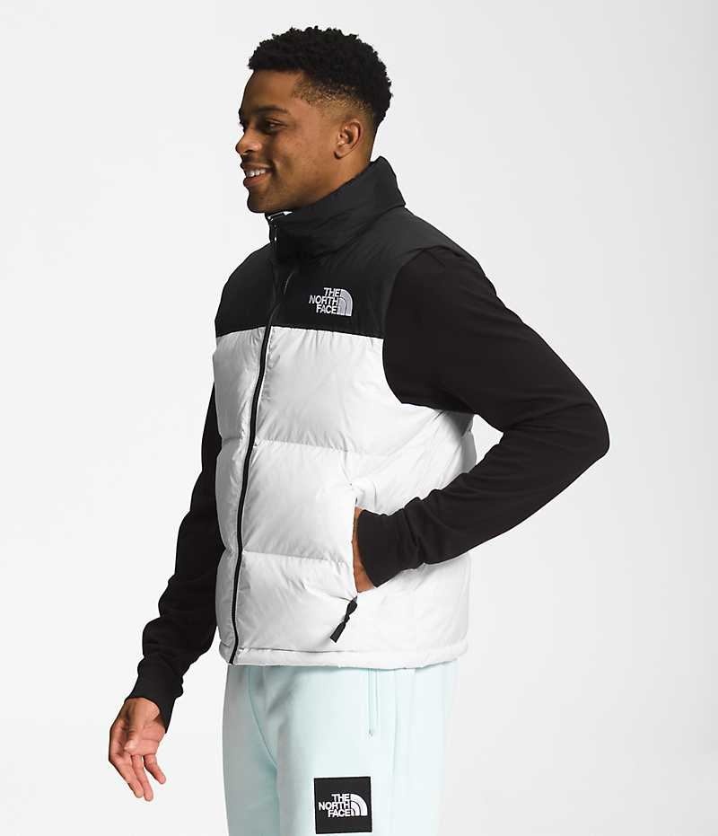 The North Face 1996 Retro Nuptse Dunvest Herre Hvite Svarte | OSLO QCJVIR