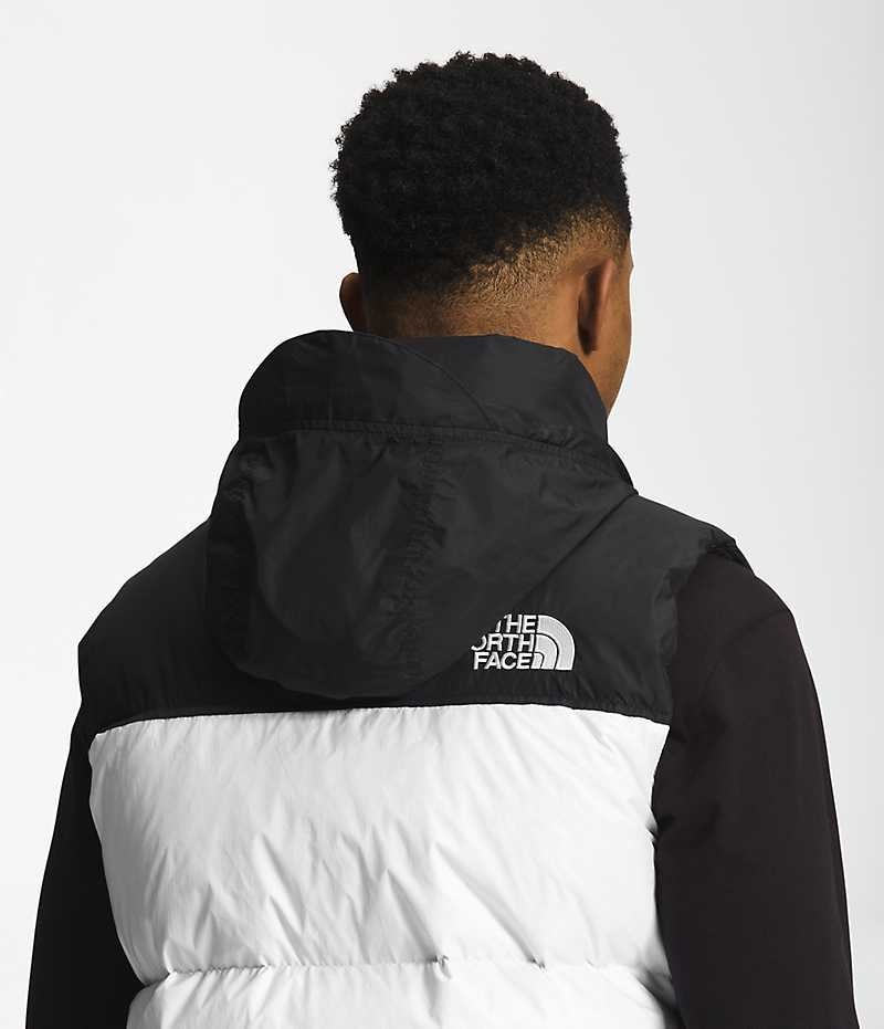 The North Face 1996 Retro Nuptse Dunvest Herre Hvite Svarte | OSLO QCJVIR