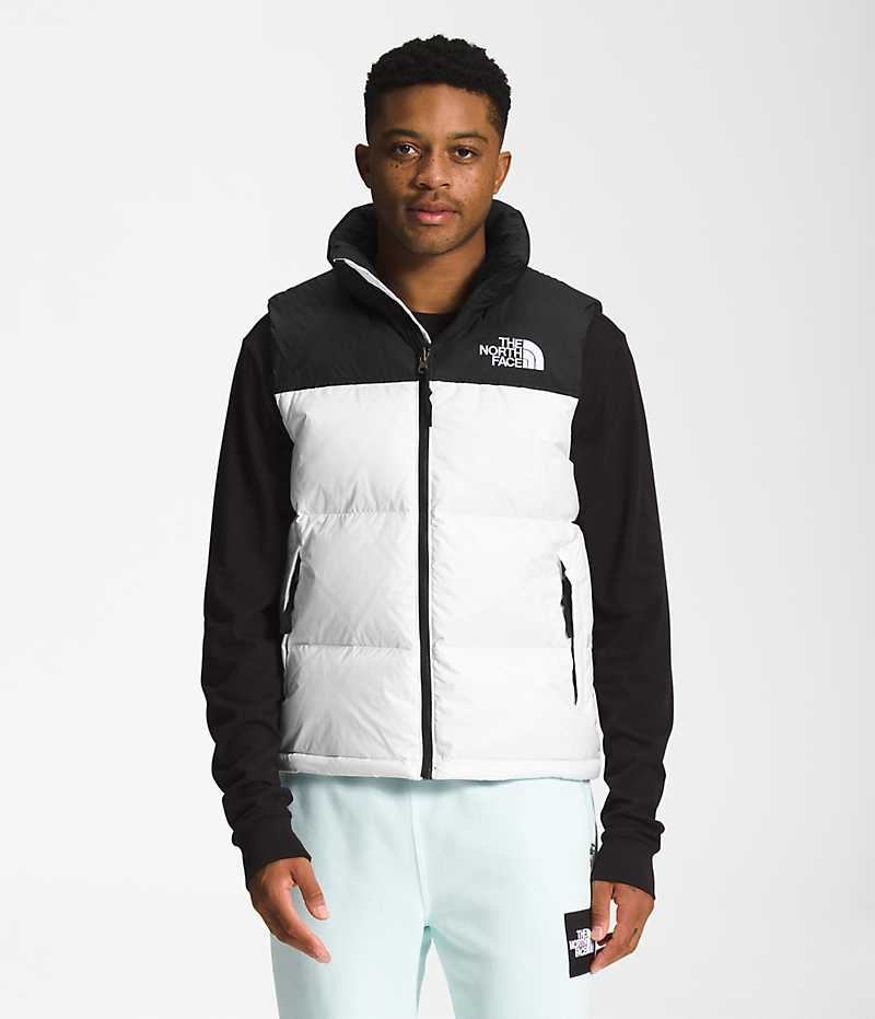 The North Face 1996 Retro Nuptse Dunvest Herre Hvite Svarte | OSLO QCJVIR