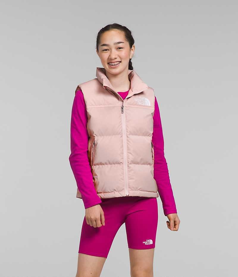 The North Face 1996 Retro Nuptse Vest Jente Rosa | NORGE IBQSMF