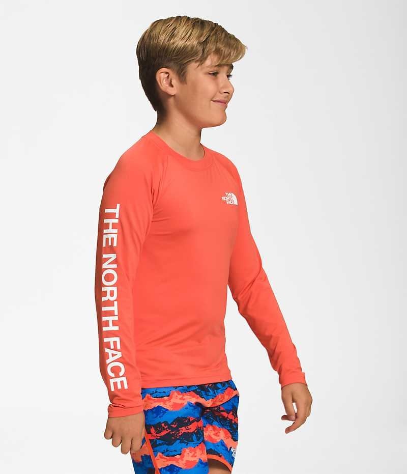 The North Face Amphibious Long Sleeve Sun T-Skjorte Gutt Oransje | NORGE VFLXCW