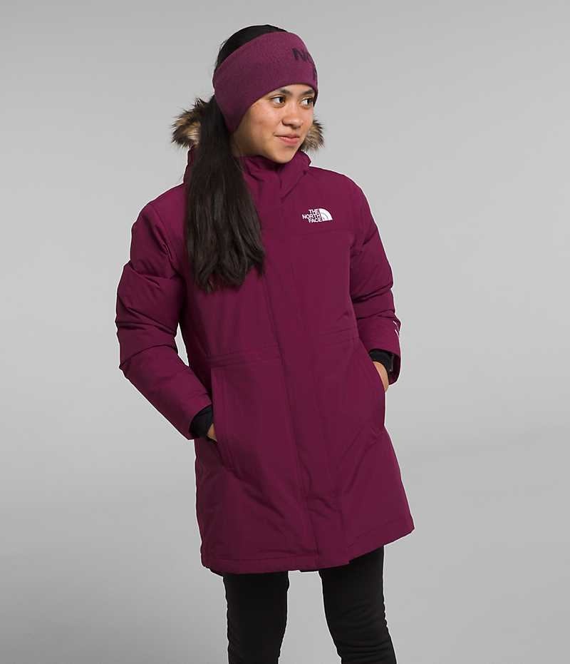 The North Face Arctic Parka Jente Burgunder | NORGE RLUODC