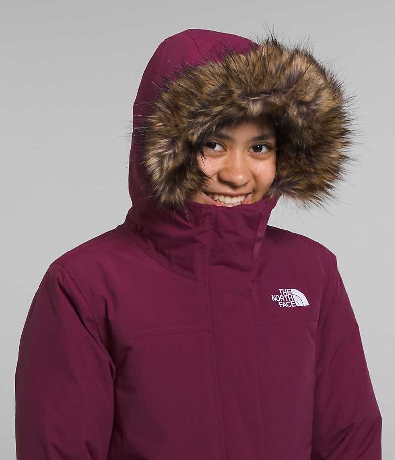 The North Face Arctic Parka Jente Burgunder | NORGE RLUODC