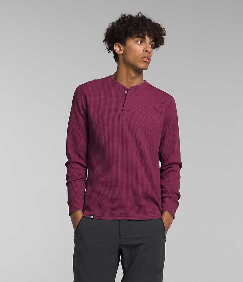 The North Face Canyon Fog Thermal Long Sleeve Henley T-Skjorte Herre Fuchsia | OSLO NYHBFI