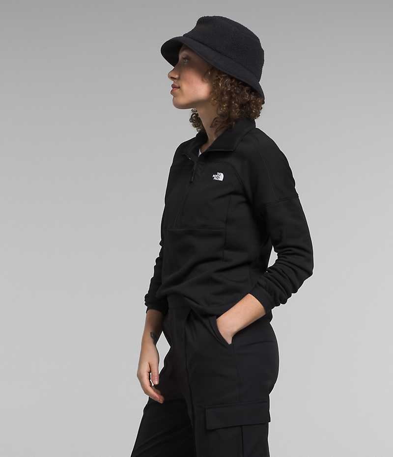 The North Face Canyonlands High Altitude ½-Zip Sweatshirt Dame Svarte | OSLO ODGULB