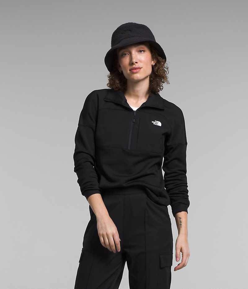 The North Face Canyonlands High Altitude ½-Zip Sweatshirt Dame Svarte | OSLO ODGULB