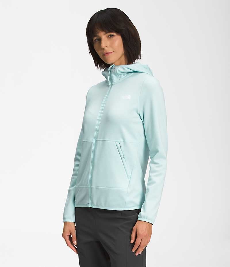 The North Face Canyonlands Hoodie Fleecejakker Dame Lyse Blå | NORGE PRDFSA