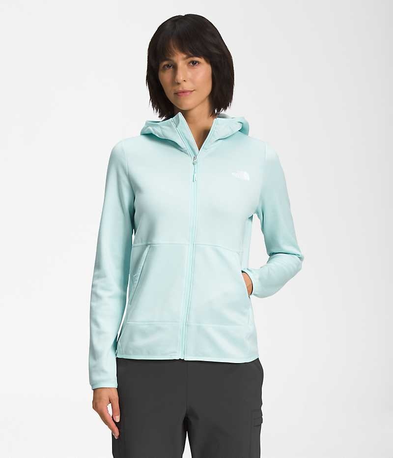 The North Face Canyonlands Hoodie Fleecejakker Dame Lyse Blå | NORGE PRDFSA