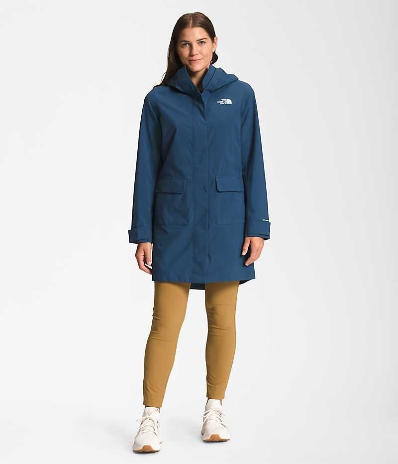 The North Face City Breeze Rain II Parka Dame Blå | OSLO PKUYNM