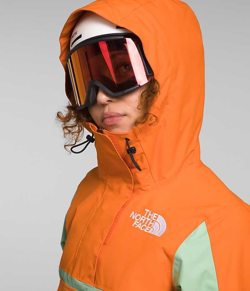 The North Face Driftview Anorak Isolerte Jakker Dame Mint Oransje | NORGE JGYTIQ