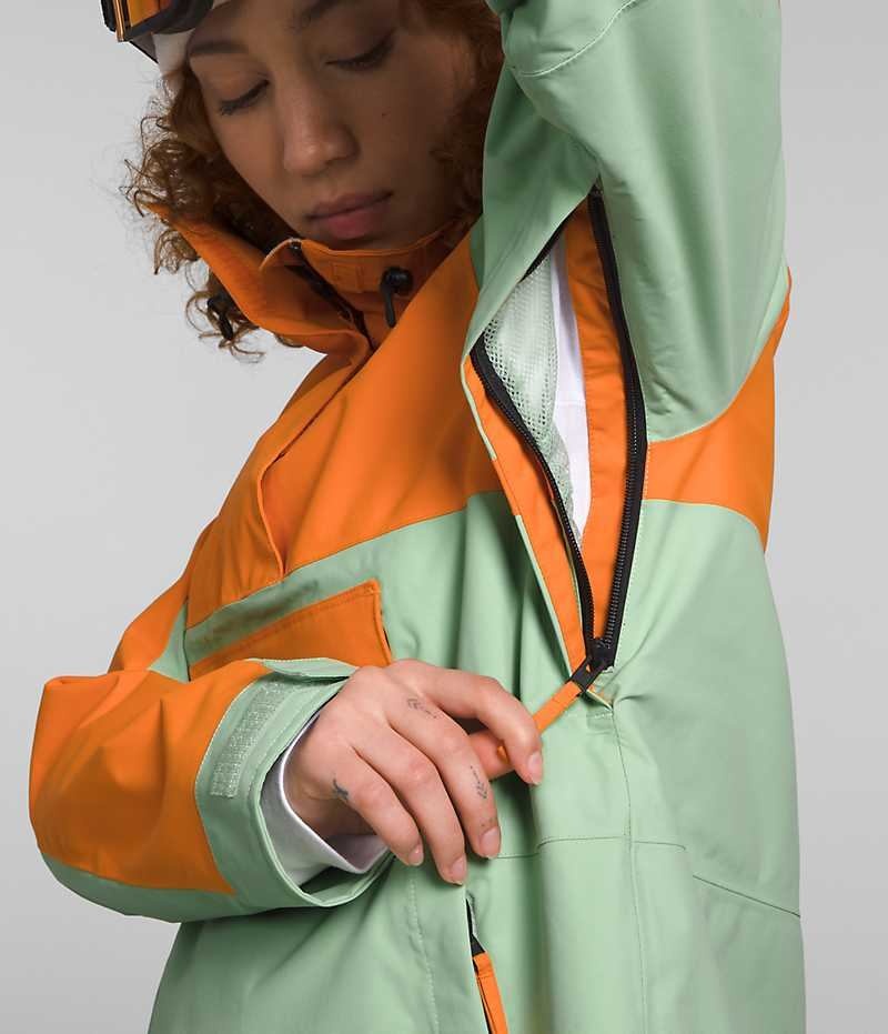 The North Face Driftview Anorak Isolerte Jakker Dame Mint Oransje | NORGE JGYTIQ