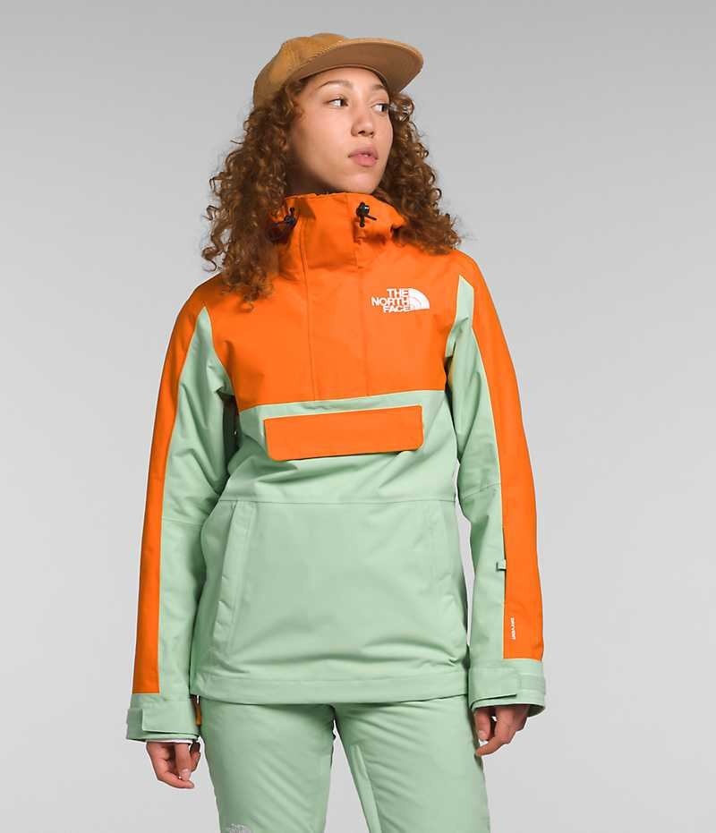 The North Face Driftview Anorak Isolerte Jakker Dame Mint Oransje | NORGE JGYTIQ